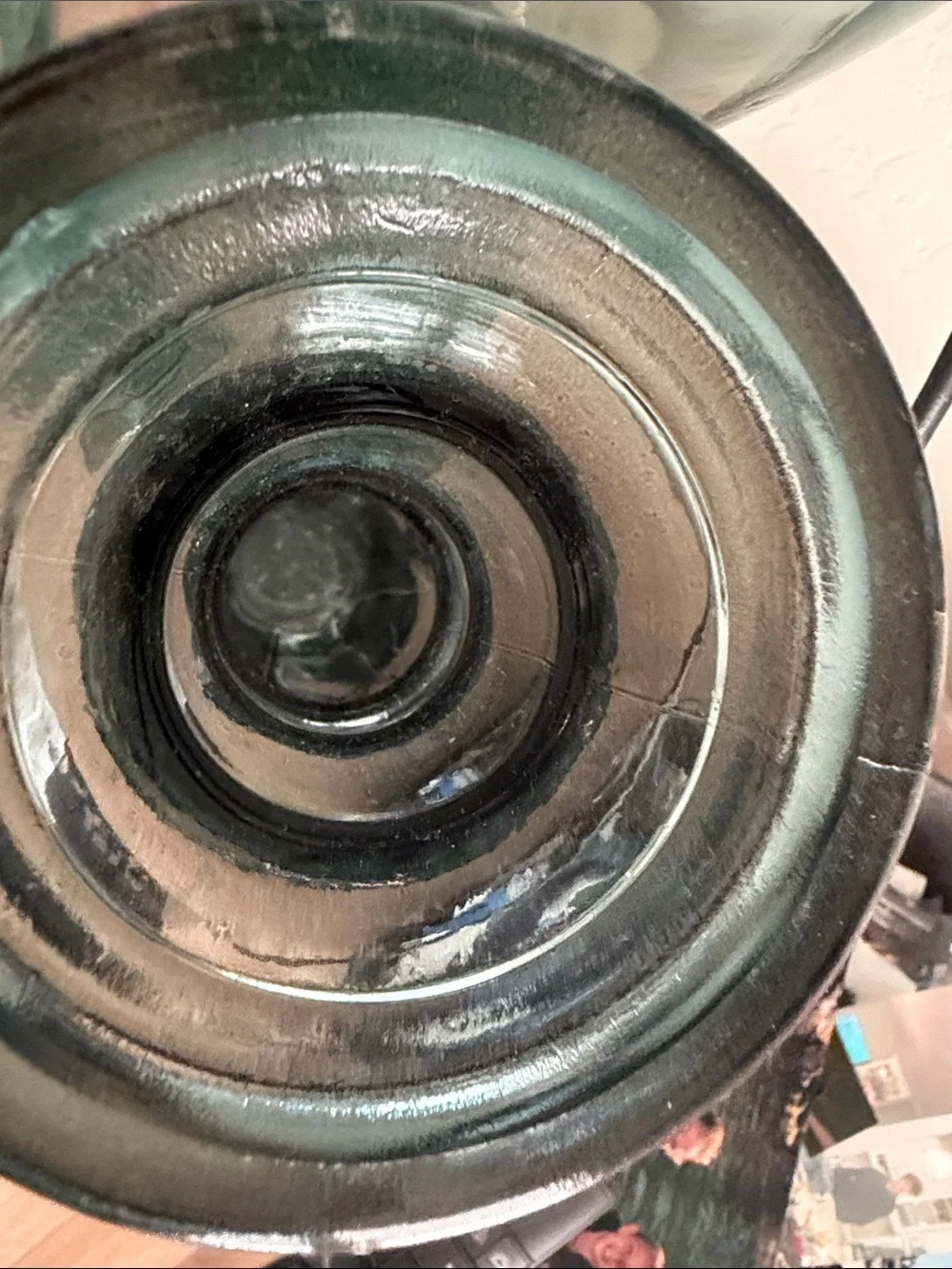 Pottery Barn Teal and Seafoam Glass Vase Set